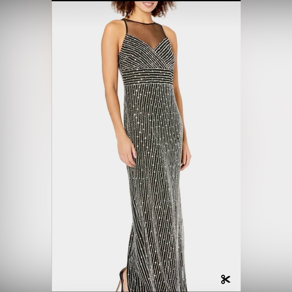 Black sequined Gown NWT